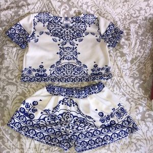 Two Piece Floral Outfit